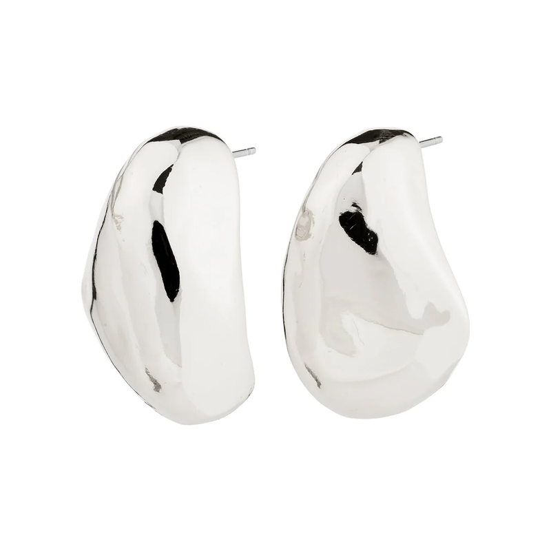 Dune Chunky Silver Plated Earrings