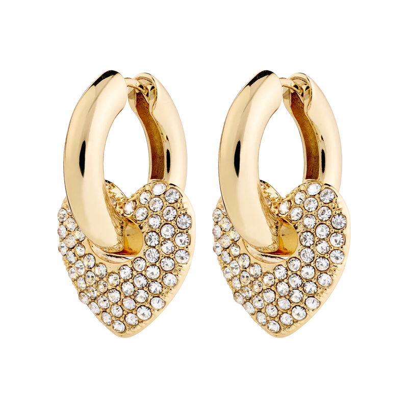 Dune Gold Plated Crystal Hoops