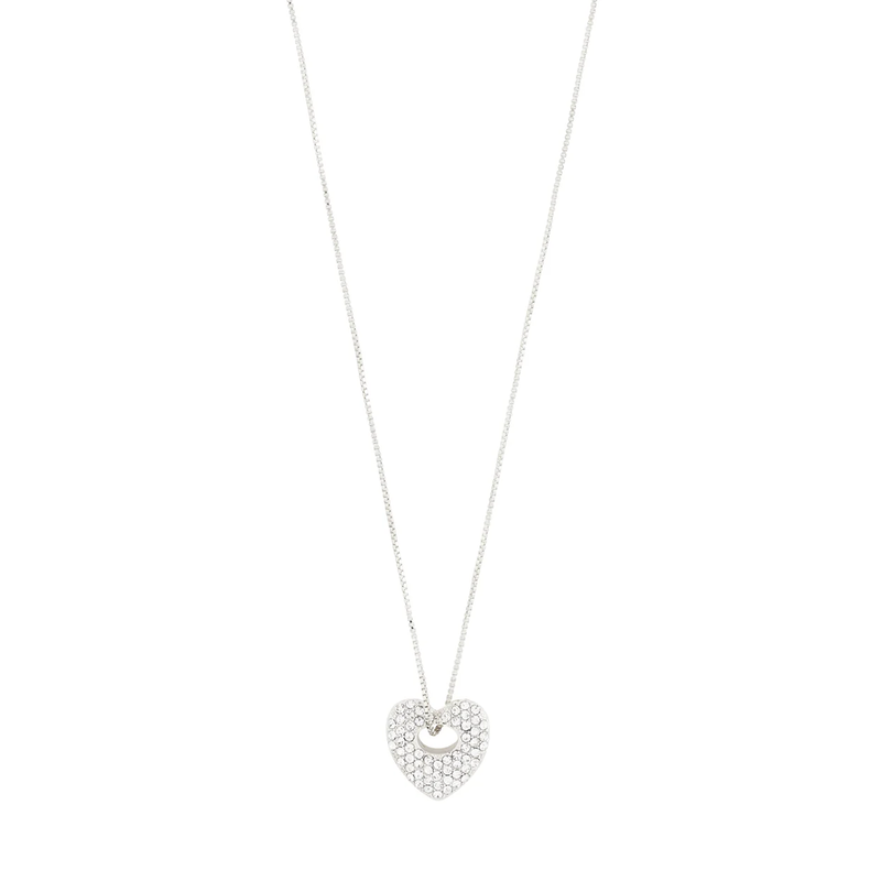 Dune Silver Plated Heart Necklace