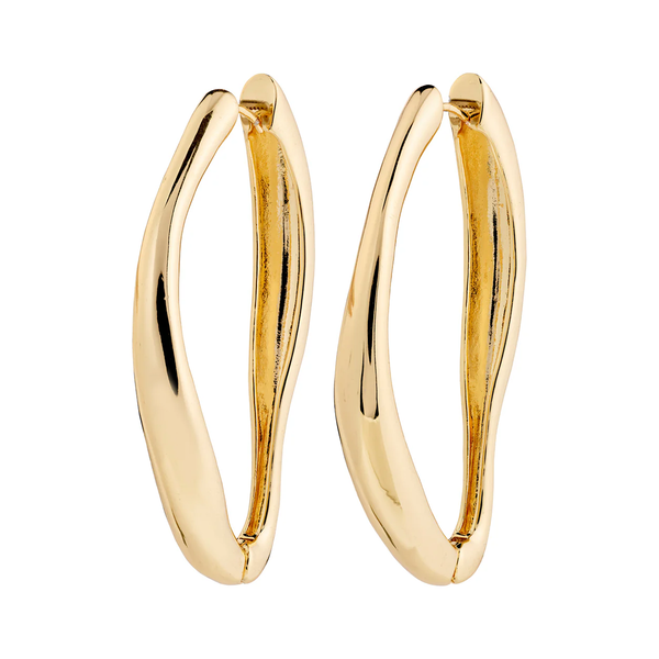 Dune Large Gold Plated Hoops