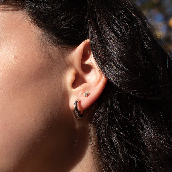 Gold Plated Double CZ Studs