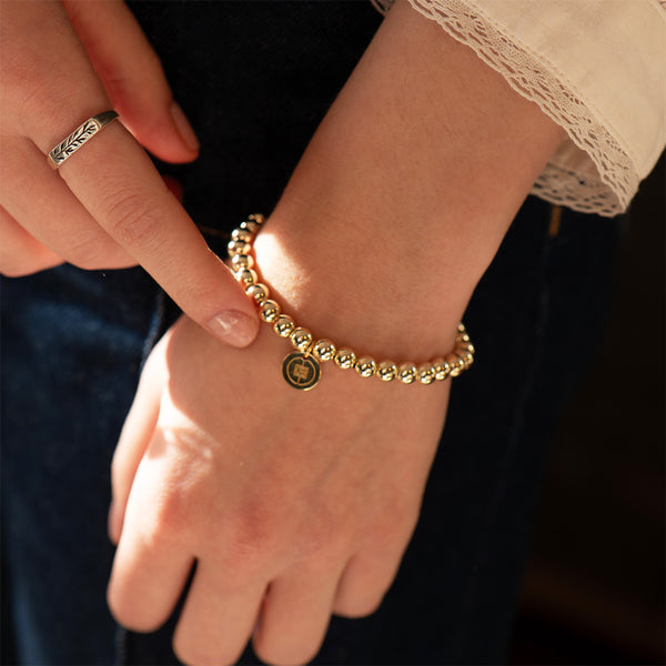 Small Gold Ball Stretch Bracelet