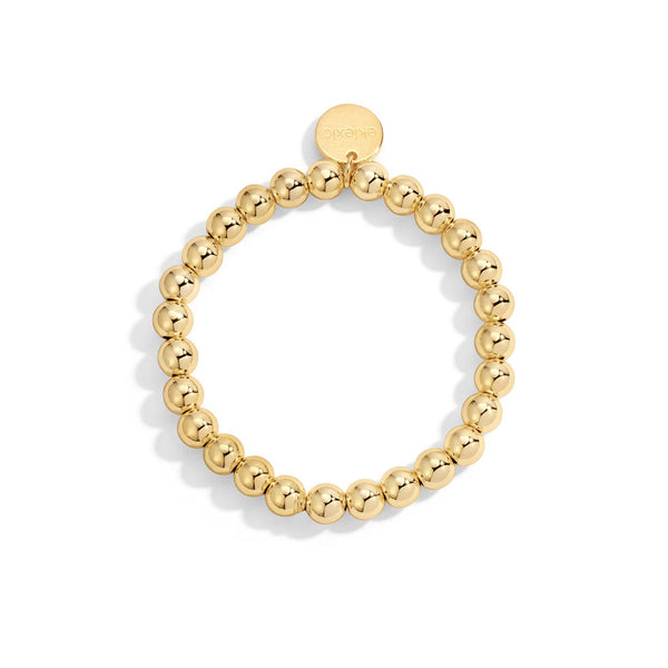 Small Gold Ball Stretch Bracelet
