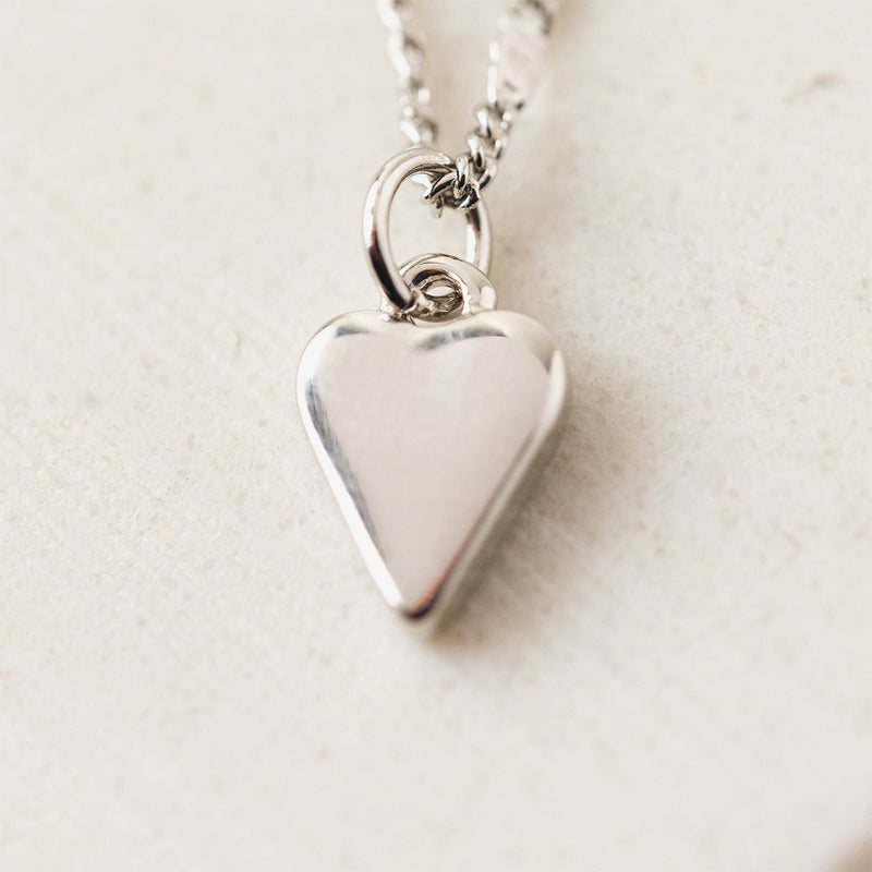 Silver Plated Everly Heart Necklace