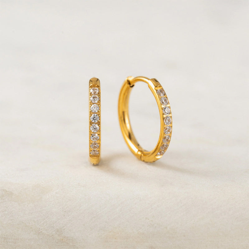 Gold Evie 15mm Huggie Hoop Earrings