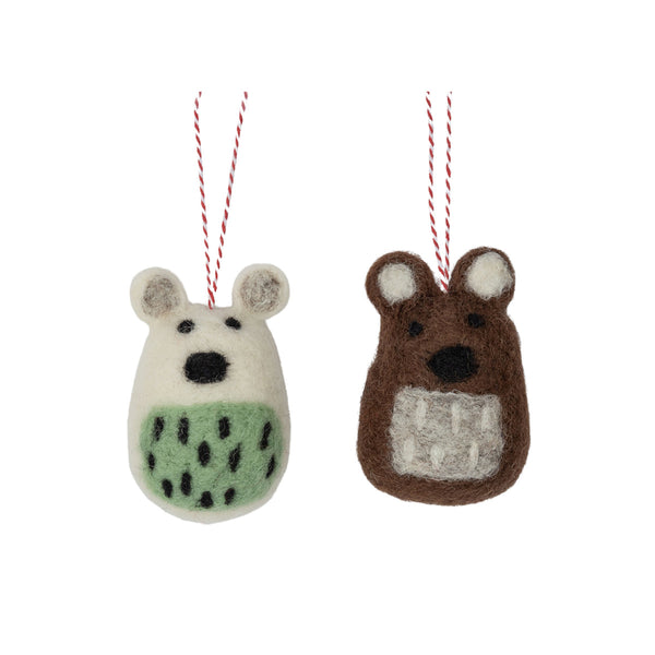 Felt Bear Ornament