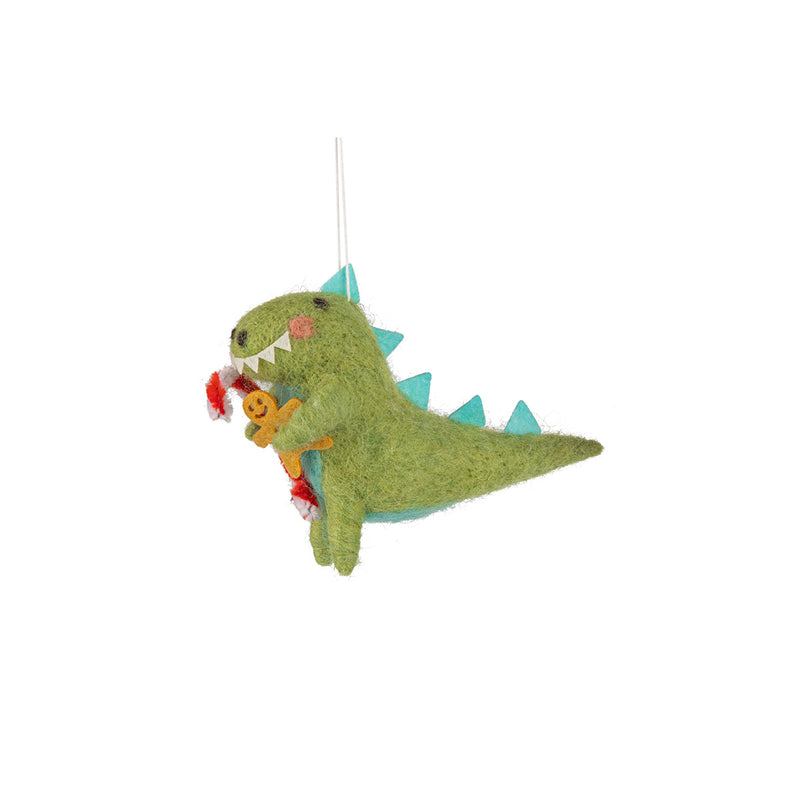 Felted Dinosaur Ornament