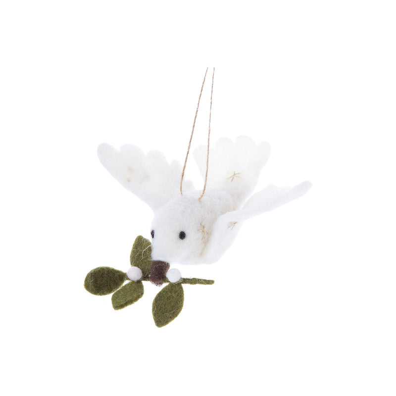 Felted Dove Ornament