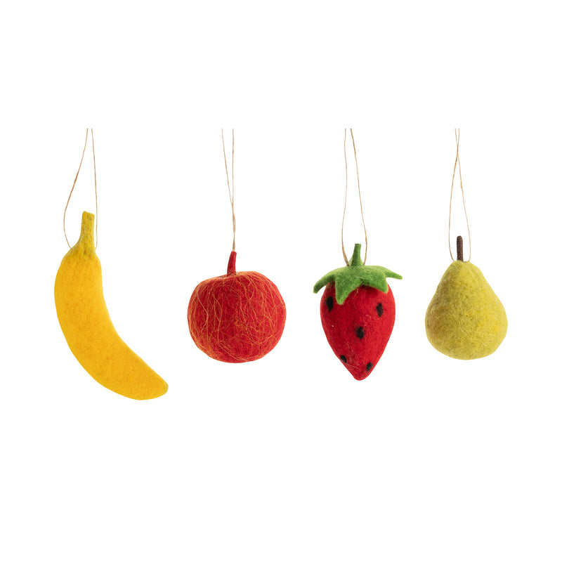 Assorted Felt Fruit Ornament