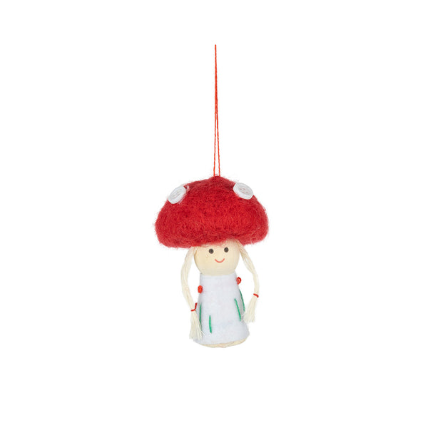 Felt Girl Mushroom Ornament