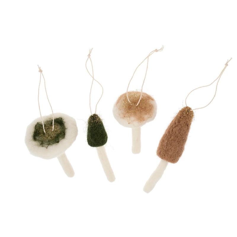 Felt Mushroom Ornament Set