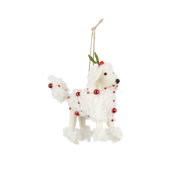 Felt Poodle Ornament