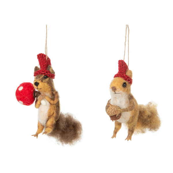 Felt Squirrel Ornament