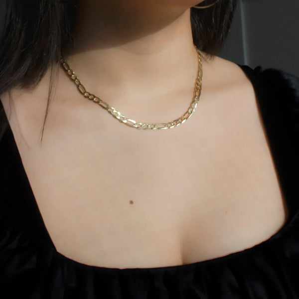 Gold Vermeil 22" Figaro Chain