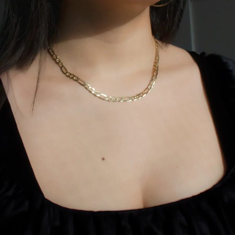 Gold Vermeil 22" Figaro Chain