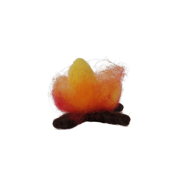 Felted Campfire Ornament