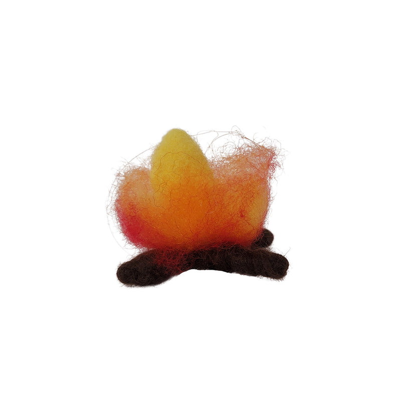 Felted Campfire Ornament