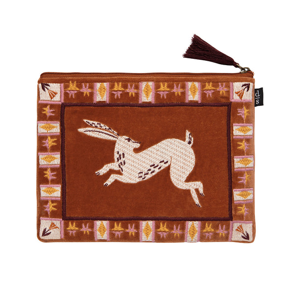 Embroidered Flat Pouch