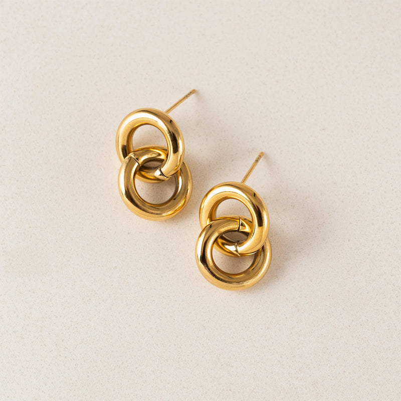 Gold Linx Drop Earrings