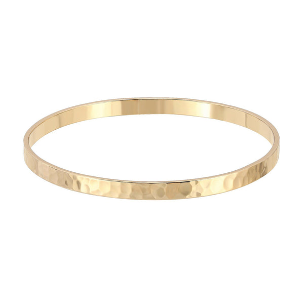 Gold Plated Hammered Bangle