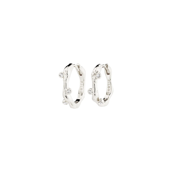 Hermione Silver Plated Crystal Hoops