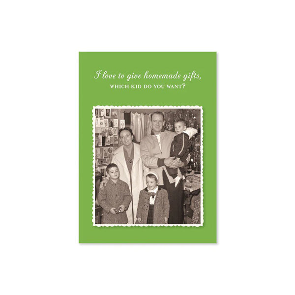 I Love to Give Homemade Gifts Holiday Card