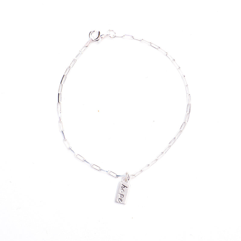 Silver Tiny Tag Bracelet