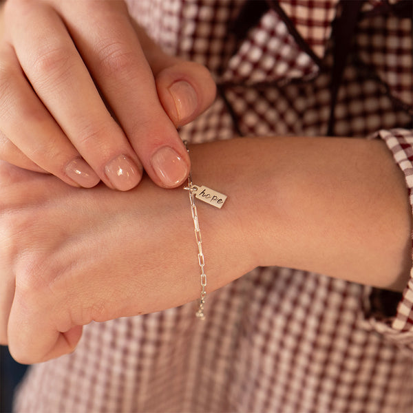 Silver Tiny Tag Bracelet