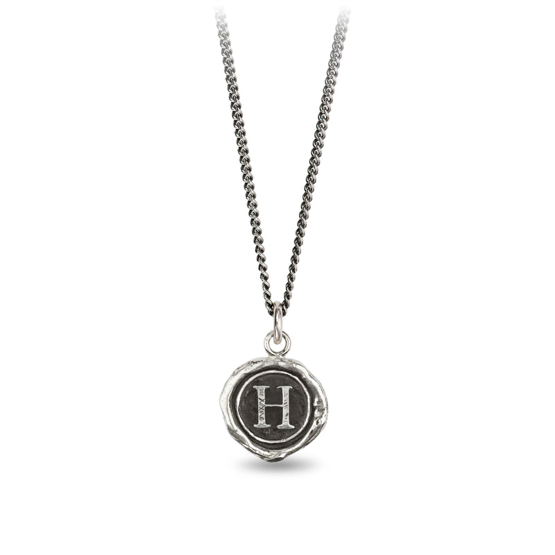 Small Silver H Initial Talisman - Limited Edition