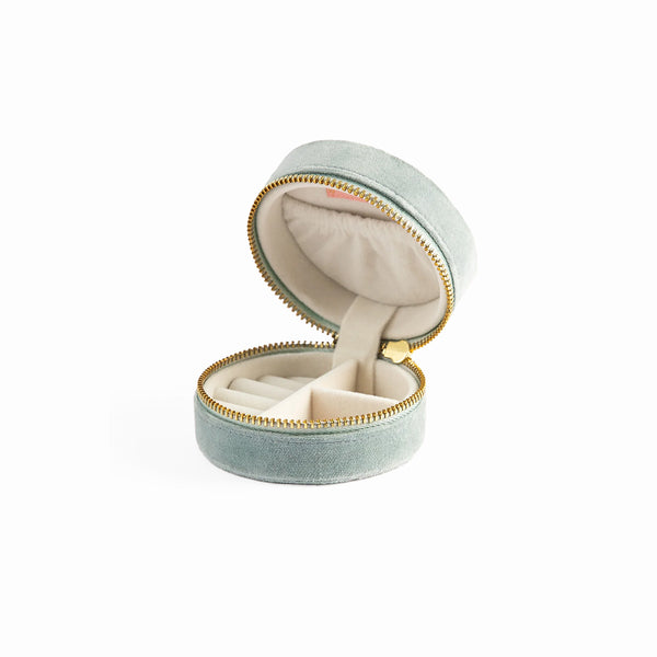 Round Velvet Jewellery Box