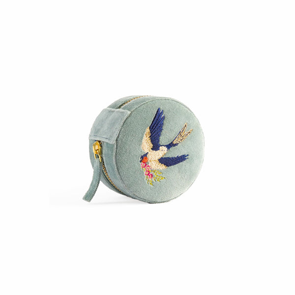 Round Velvet Jewellery Box