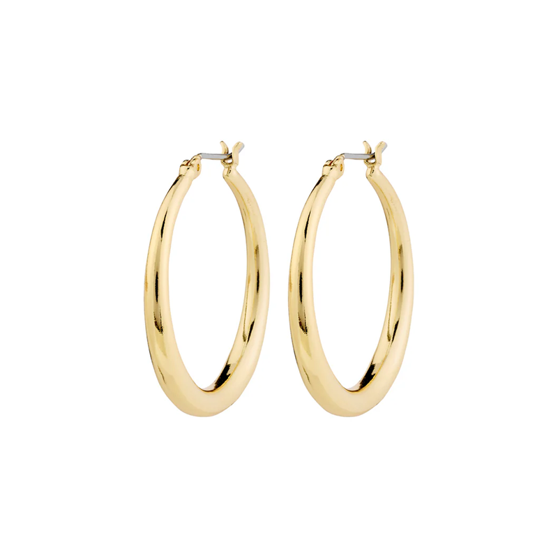 Jorun Medium Gold Plated Hoops