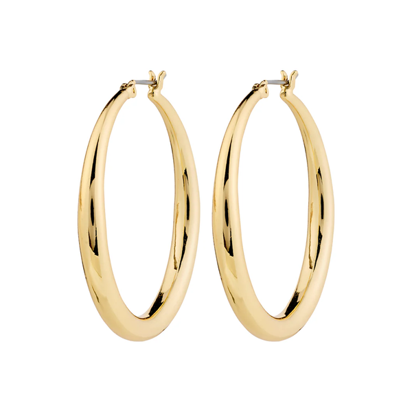 Jorun Large Gold Plated Hoops