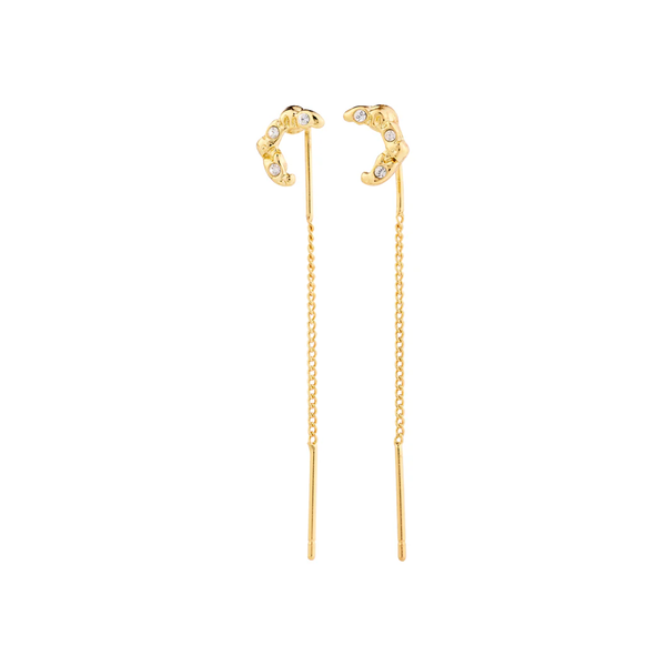 Kora Gold Plated Moon Chain Earrings