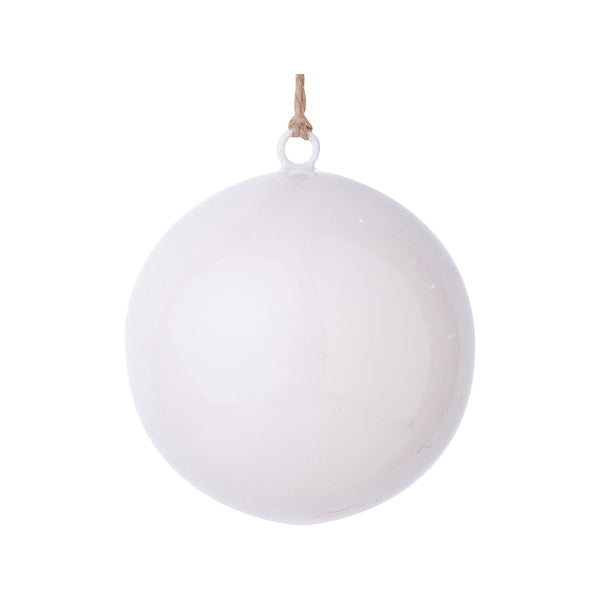 Assorted White Enamel Bulb Ornament