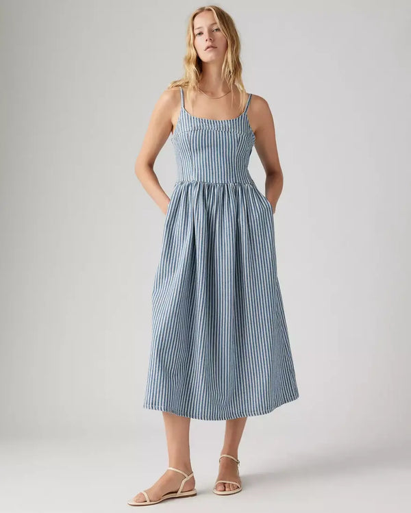 Alessie Bustier Dress - Mischa Stripe