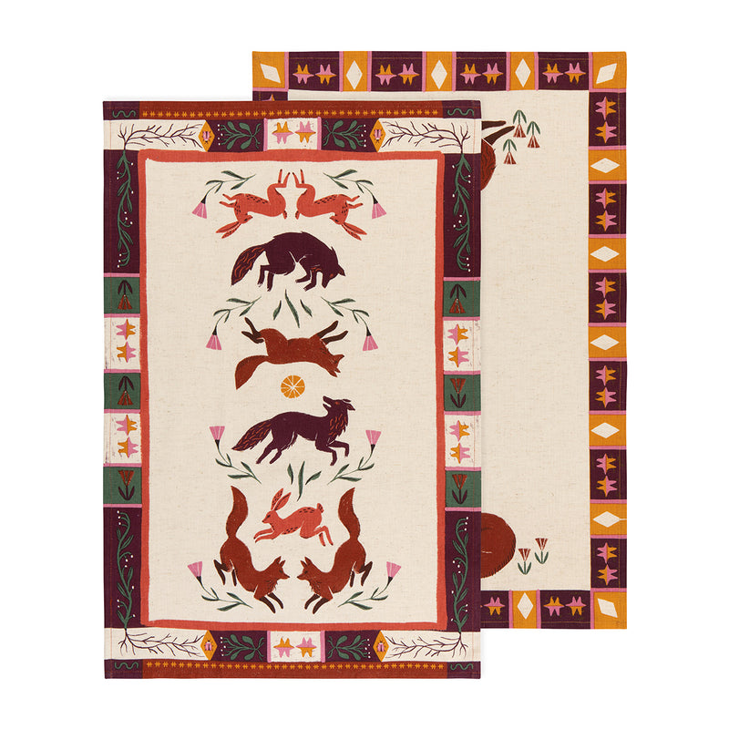 Cotton & Linen Blend Dishtowels - Set of Two