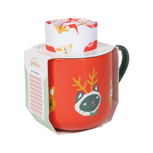 Let it Meow Mug and Dishtowel - Set of 2
