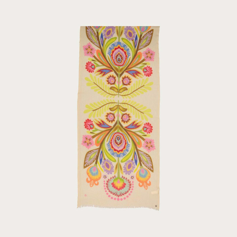 Floral Stole With Lace Pattern