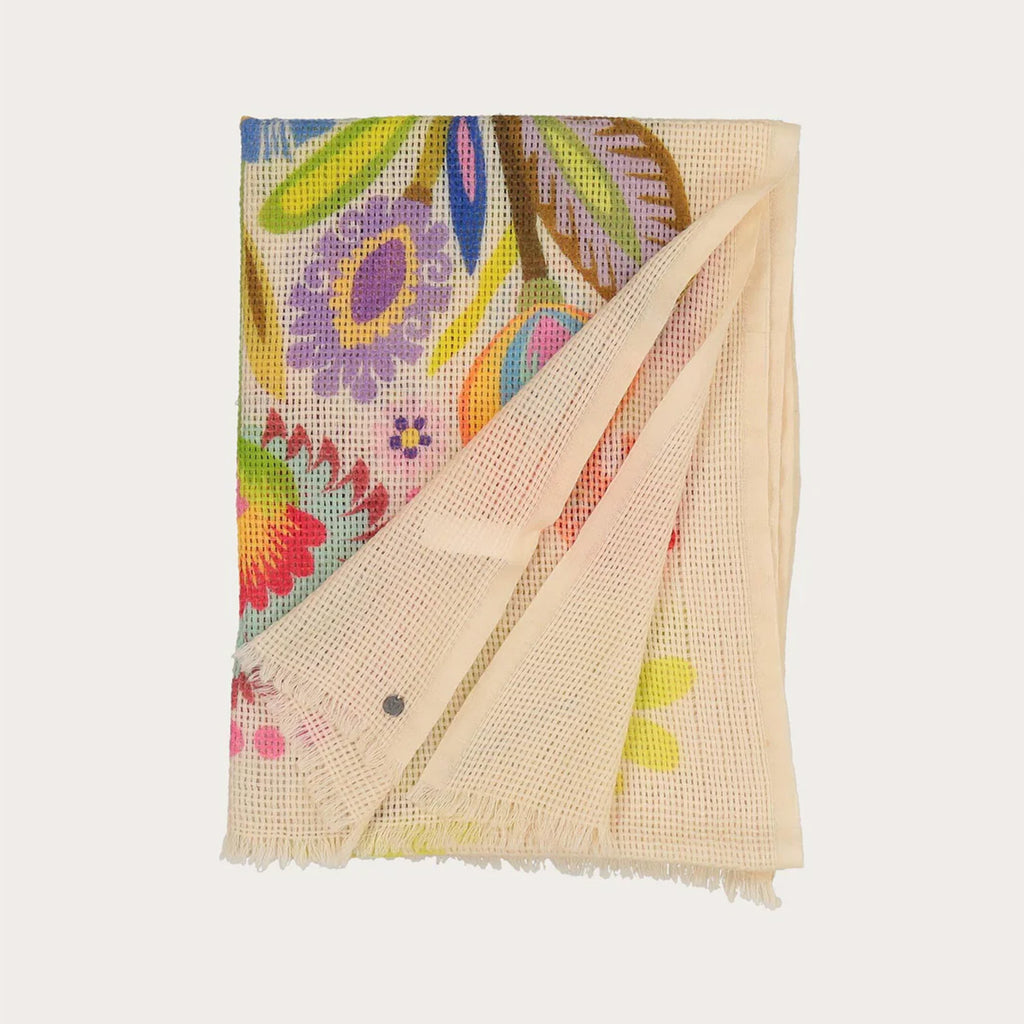 Floral Stole With Lace Pattern – Silver Lotus Winnipeg