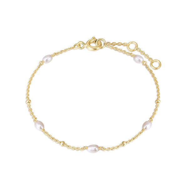 Micro Alternating Clustered Pearl & Bead Bracelet