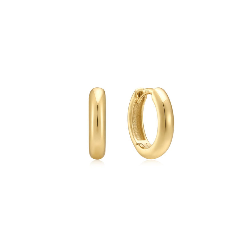 Gold Plated Micro Huggie Hoops