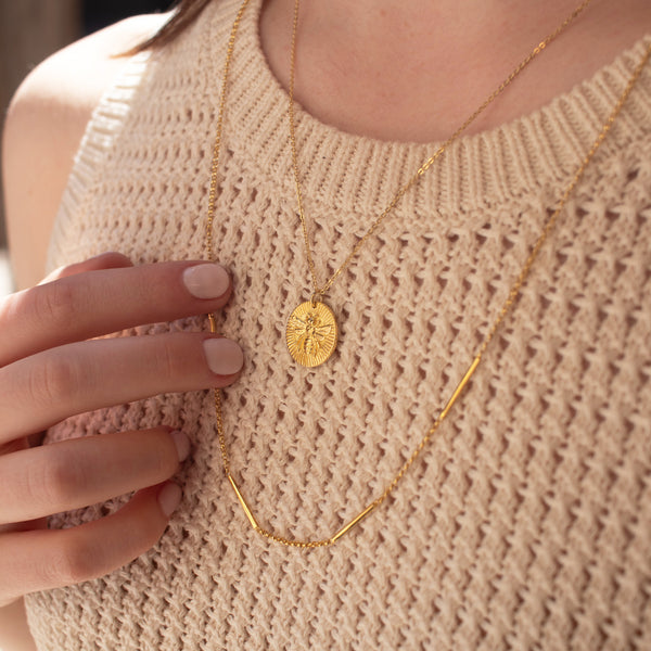 Gold Vermeil Tipis + Rolo Necklace