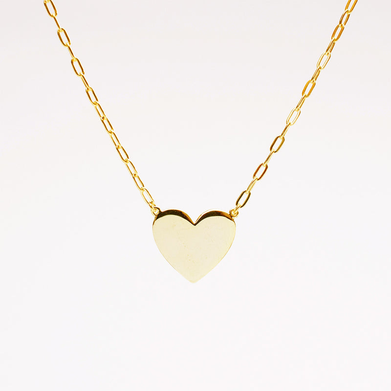 Cutout Flat Heart Necklace