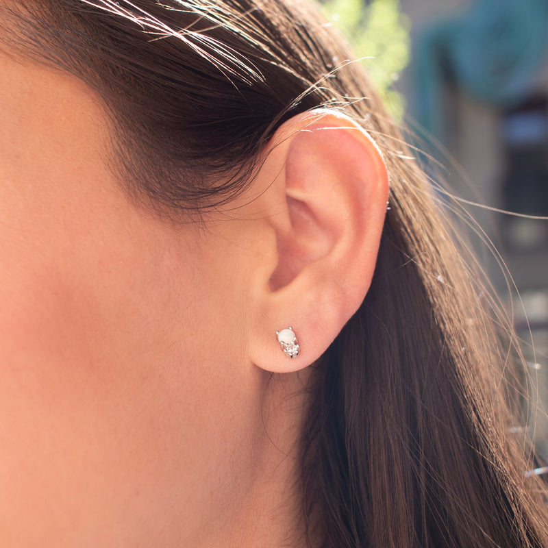 Opal & Cubic Studs