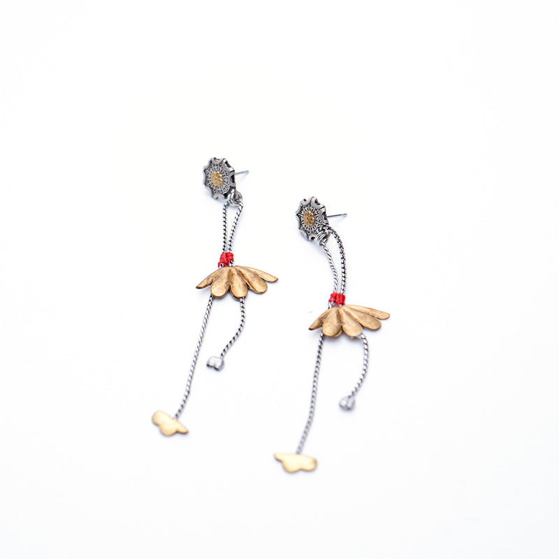 Metal Bloom Set, Oretta Earrings