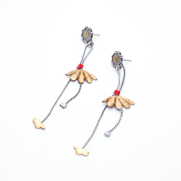Metal Bloom Set, Oretta Earrings