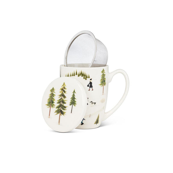 Outdoor Village Covered Mug & Strainer