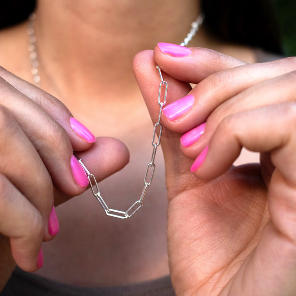 Silver Paperclip Chain