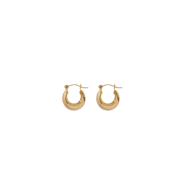 Petite Hailey Gold Hoops